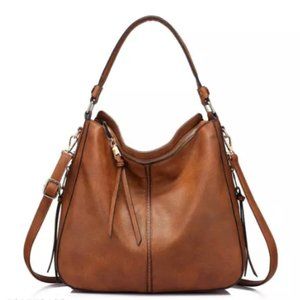 Faux Leather Women Hobo Handbag